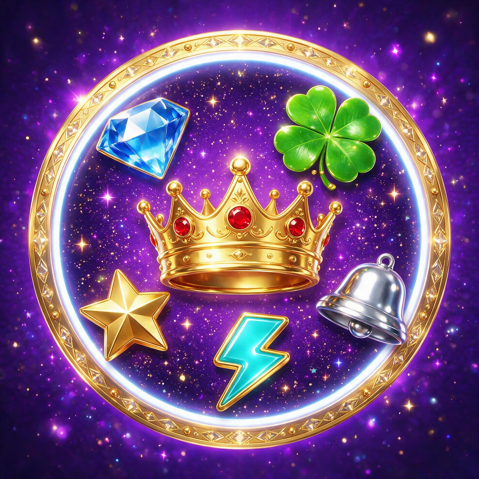 Arte de vista previa del juego social Crown Reels